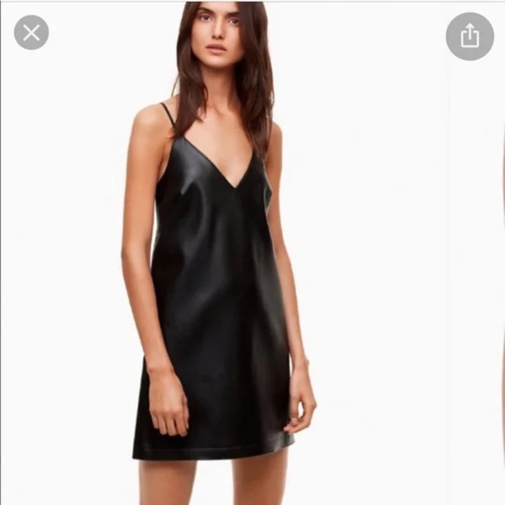 Aritzia Talula Vegan Leather Mini Dress